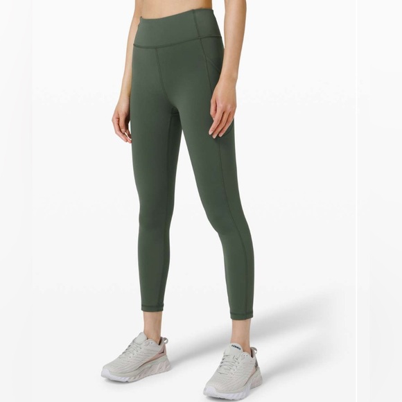 •LULULEMON• Invigorate High-Rise Tight 25" Smoked Spruce Side Pockets - Picture 1 of 7